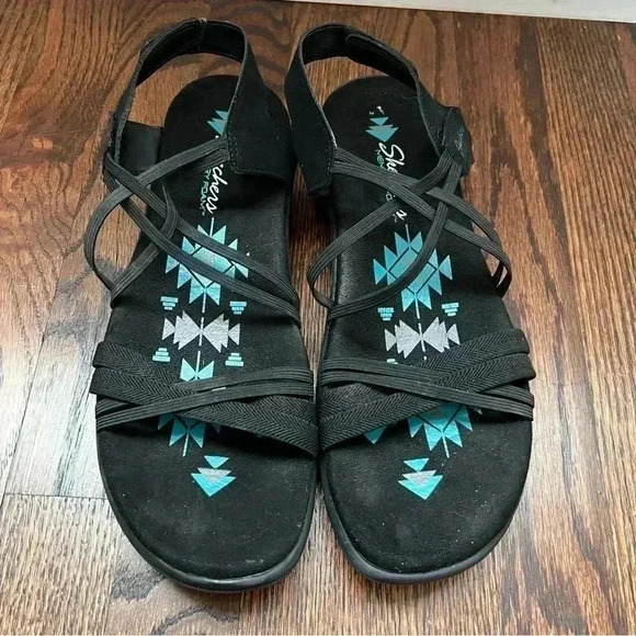 Skechers Reggae Slim Memory Foam Sandals Straps Women’s Size 11 active sports - Picture 4 of 11